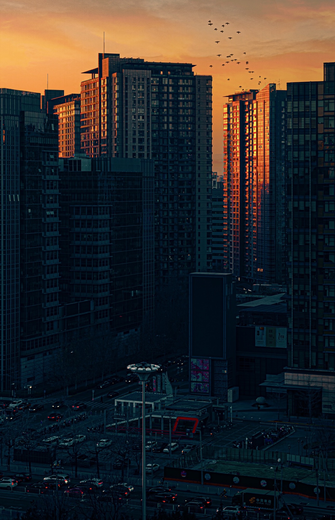 City at nightfall